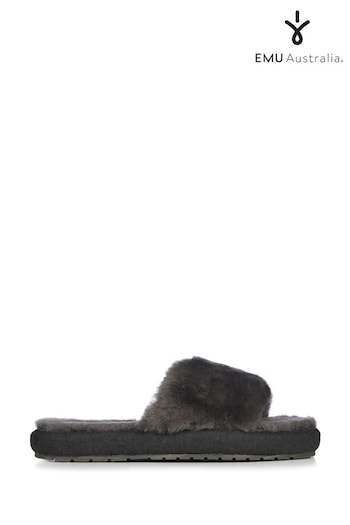 EMU Australia Charcoal Grey Mckay Plush Slippers (AH4435) | £59