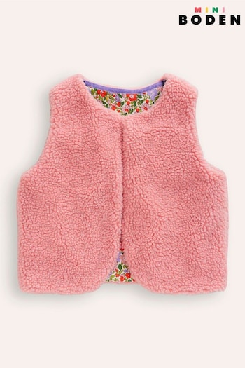 Boden Pink Borg Gilet (AH4691) | £29 - £35