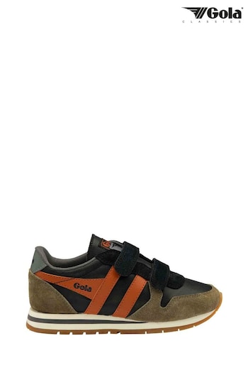 Gola Black Kids Daytona Pure Strap Recycled PU Trainers (AH4850) | £55