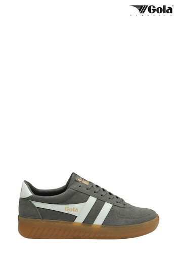 Gola Grey Mens Grandslam Suede Lace-Up Trainers (AH4854) | £90