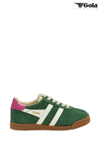 Gola Green Kids Elan Suede Lace-Up Trainers (AH4856) | £55