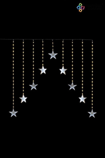 Premier Decorations Ltd 12x12m Infinity Stars V Curtain Warm White Lights (AH6321) | £45