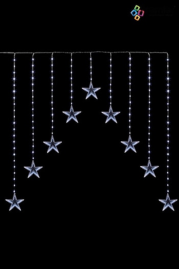 Premier Decorations Ltd 12x12m Infinity Stars V Curtain White LED Lights (AH6330) | £46