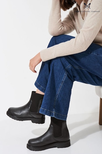 Crew Clothing Ribbed Cuff Cheslea Boots (AH6664) | £120