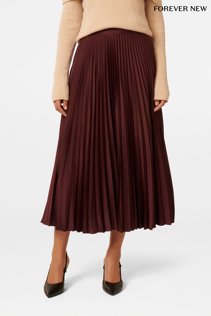 Buy Women s Midi Pleated Satin Skirts Online Next UK