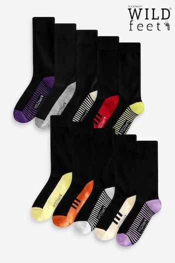 Wild Feet Black Fashion Sole Bamboo Socks (AH6780) | £20