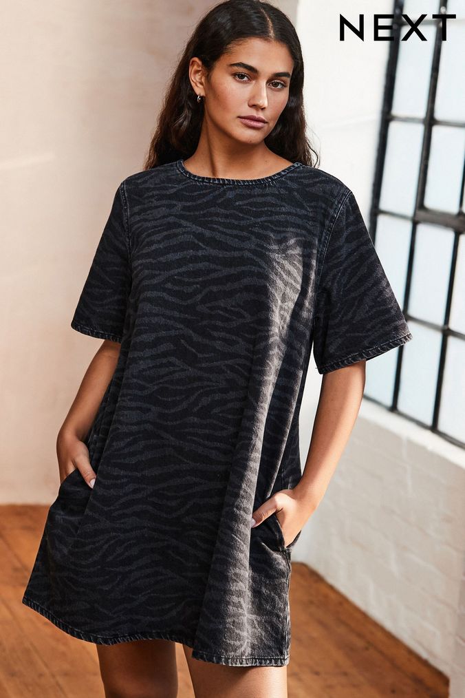 Short Sleeve Denim Dresses Next Official Site