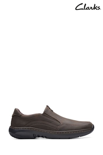 Clarks Brown Tumbled Pro Step Shoes (AH6837) | £100