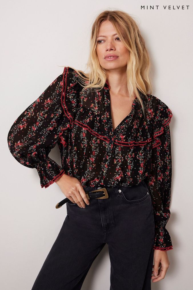Mint velvet red blouse outlet