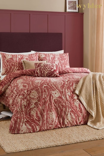 Wylder Red Wood Albus Owl Reversible Duvet Cover Set (AH8174) | £26 - £46