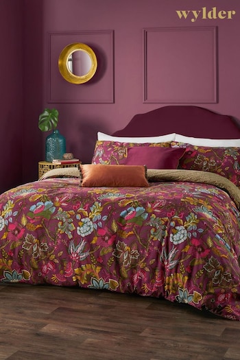 Wylder Cerise Viranai Exotic Floral Duvet Cover Set (AH8182) | £26 - £46