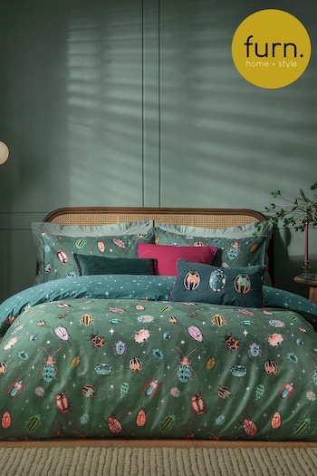 Furn Emerald Beetalis Jewel Insect Duvet Cover Set (AH8190) | £19 - £36