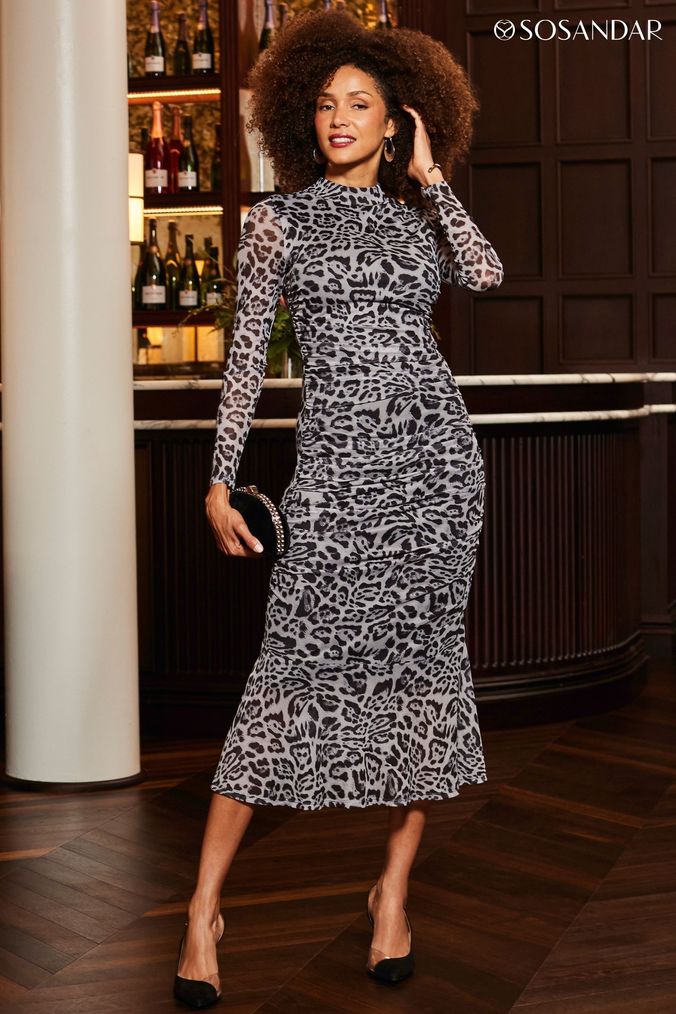 Women s White Animal Print Dresses Leopard Print Dresses Next UK