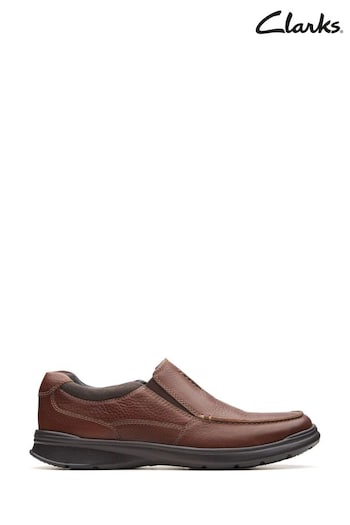 Clarks Brown Leather Cotrell Free Shoes (AH9321) | £65