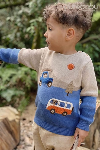 Purebaby Blue Off Road Print Jumper (AH9971) | £38