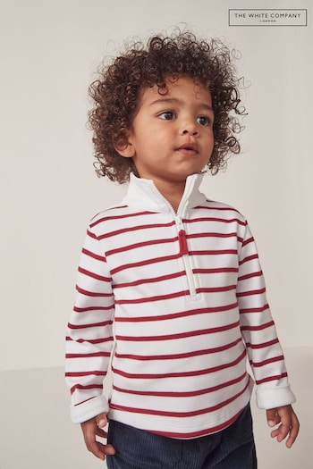 The White Company Red Organic Cotton Rugby Shirt (AJ0278) | £24