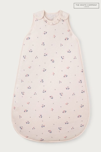 All Boys New In Organic Cotton Hattie Floral Frill Neck White Sleep Bag (AJ0347) | £34