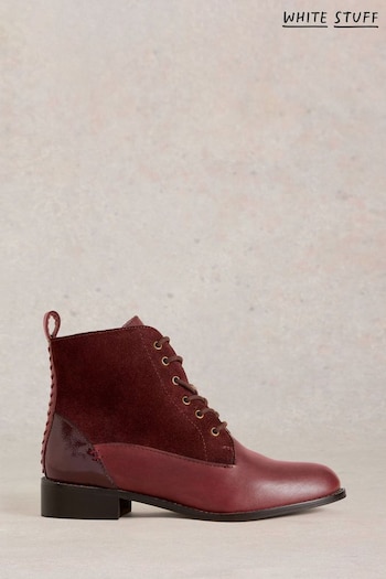 White Stuff Red Margot Leather Ankle boots Warwick (AJ0636) | £89