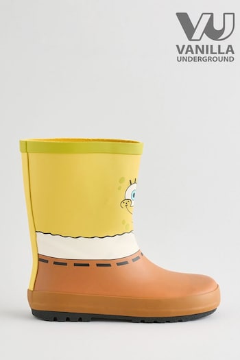 Vanilla Underground Yellow Kids SpongeBob SquarePants Unisex Patrick Wellington Boots without Handles (AJ0825) | £28