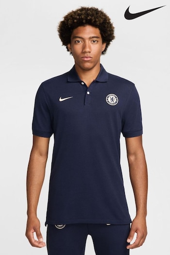 nike tights Blue Chelsea Dri Fit Polo Shirt (AJ1023) | £60