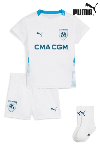 Puma White Olympique De Marseille Home Babykit 2024-25 (AJ1161) | £50