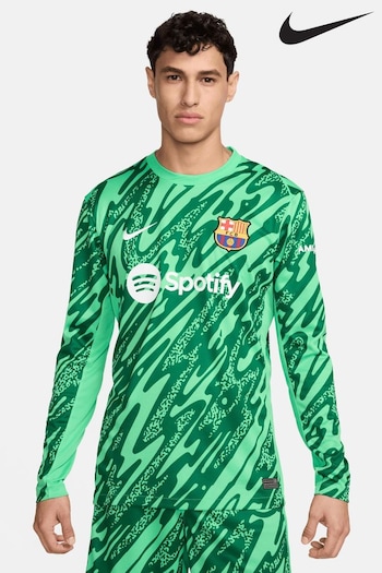 nike Carhartt Green Barcelona Home Goalkeeper Stadium Shirt 2024-25 (AJ1602) | £100