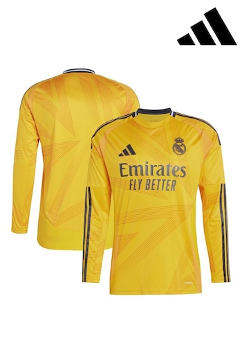 Comme Yellow Real Madrid Away Long Sleeve Football Shirts 2024-25 (AJ1612) | £85