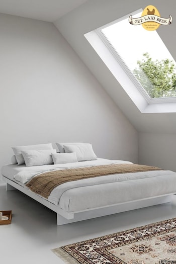 Get Laid Beds White Low Fuji Solid Wood Attic No Headboard Bed (AJ1744) | £515 - £730