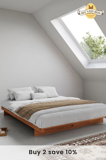 Get Laid Beds Cinnamon Low Fuji Solid Wood Attic No Headboard Bed (AJ1754) | £495 - £710