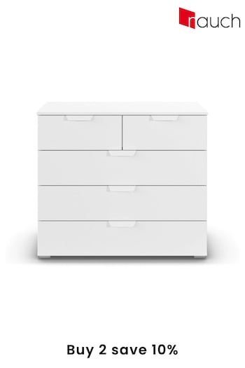 Rauch White Fosta Chest of 5 Drawer Drawers (AJ2267) | £390