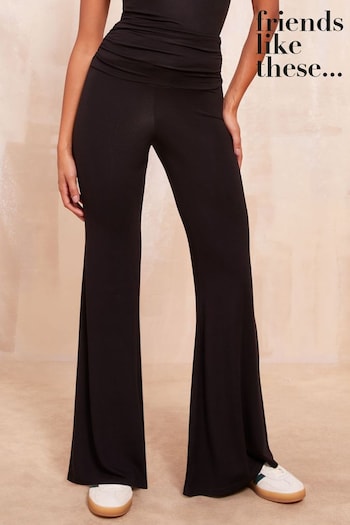 Friends Like These Black Jersey Straight Leg Trousers (AJ2657) | £29