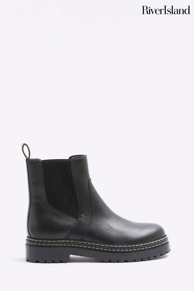 Black chelsea boots womens river island clearance