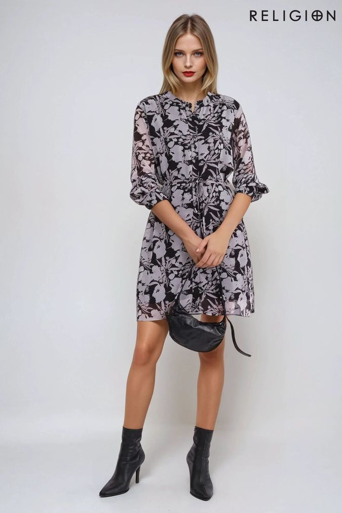 Buy Women s Black Shirt Dress Floral Dresses Online Next UK