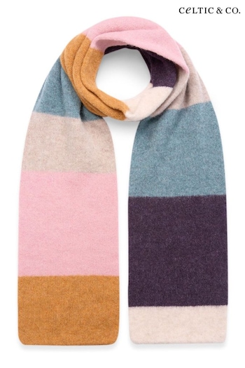 Celtic & Co. Natural Lambswool Colourblock Scarf (AJ3842) | £0