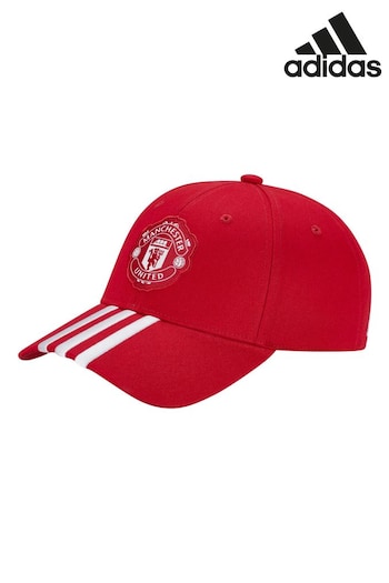 adidas Red Manchester United Home 100% Cotton Baseball Cap (AJ4381) | £20