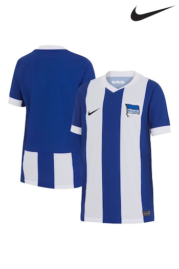 Nike Blue Hertha Berlin Home Stadium Shirt 2024-25 Kids (AJ4404) | £65