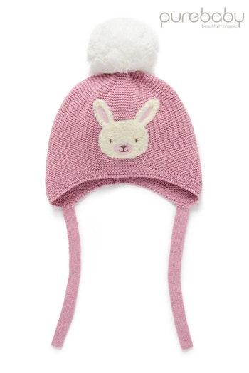 Purebaby Pink Animal Print Cozy Beanie (AJ4413) | £20