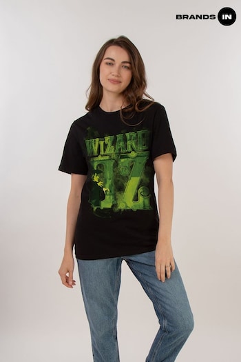 Brands In Black Women Boyfriend Fit Wizard of Oz Logo 100% Cotton T-Shirt (AJ5886) | £23