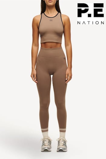 P.E Nation Brown Restore Seamless Tank Top (AJ6274) | £35