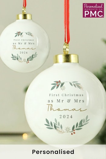 Personalised Christmas Bauble by PMC (AJ6353) | £11