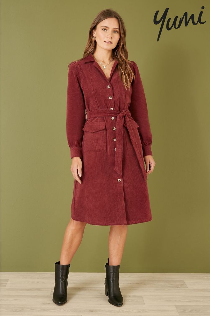 Yumi red check coat on sale