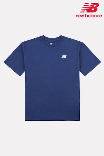 New Balance Blue Navy Boys Small Logo T-Shirt (AJ6521) | £20 - £24