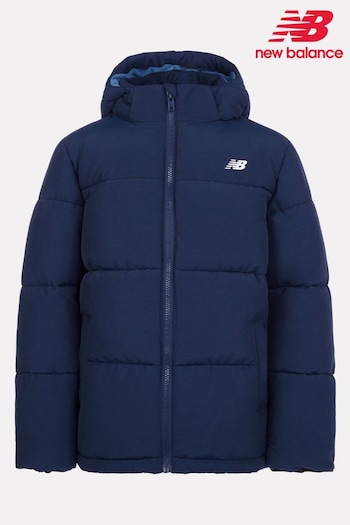 New Balance Blue Boys Wide Baffle Puffer Coat (AJ6523) | £100 - £120