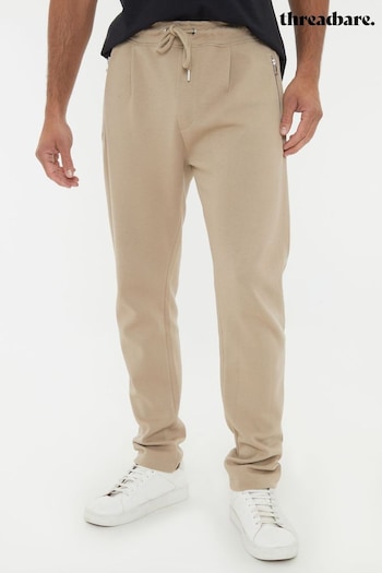 Threadbare Brown Open Hem Pique Joggers (AJ6817) | £26