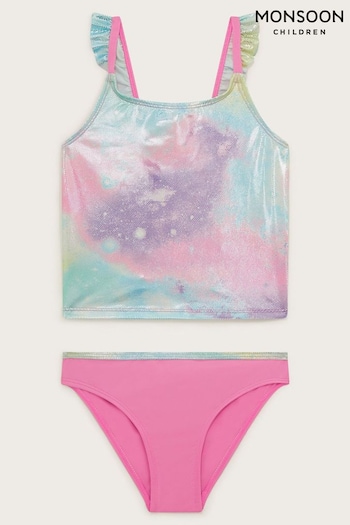 Monsoon Pink Marble Foil Print Tankini Set (AJ7126) | £20 - £24