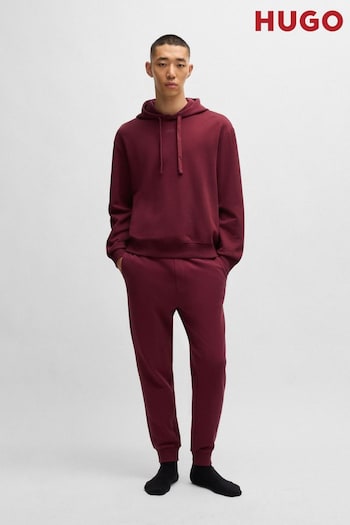 HUGO Pink Contrast Logo Tracksuit Bottoms in 100% Cotton Terry (AJ7256) | £189