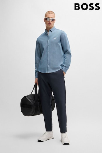 BOSS Blue Regular Fit  Anti Wrinkle 100% Cotton Shirt (AJ7336) | £119