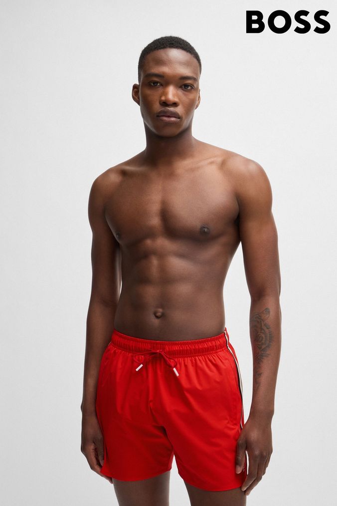 Mens red swim trunks hotsell