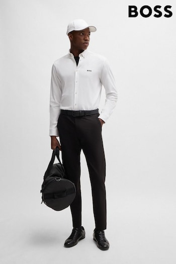 BOSS White Regular Fit Anti Wrinkle Cotton Shirt (AJ7341) | £119