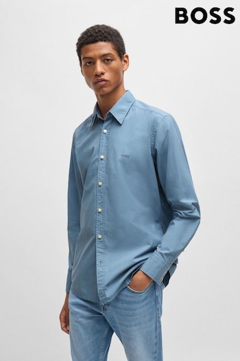 BOSS Blue Regular Fit Cotton Shirt (AJ7358) | £79